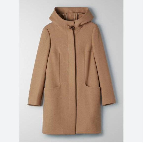 Aritzia Babaton Pearce Wool Coat Jacket Camel Size Small - Picture 4 of 10